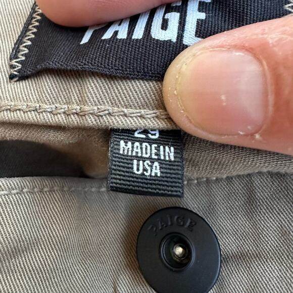 Paige Heritage Federal Slim Straight Denim Jean Iron Mountain Grey Khaki Pant 29 - Picture 8 of 10